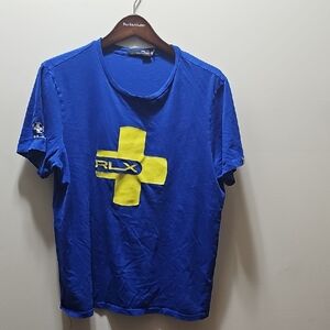 Ralph Lauren RLX Blue and Yellow Short Sleeve Tee